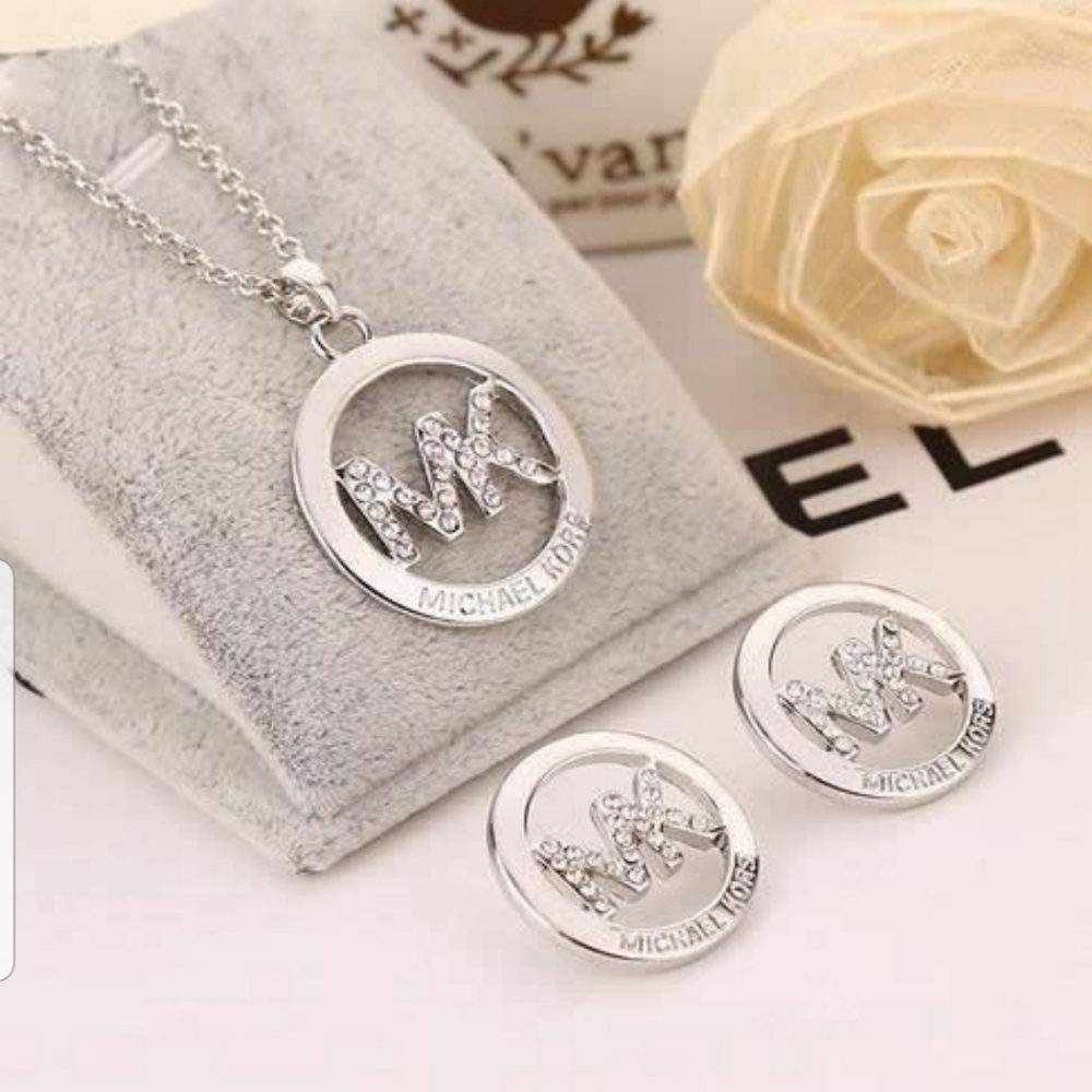 MK .925 sterling silver necklace and earrings